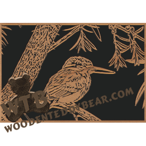 Kingfisher - Advanced | Fretwork Scroll Saw Pattern | Wooden Teddy Bear