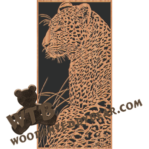 Leopard in Grass - Advanced | Fretwork Scroll Saw Pattern | Wooden Teddy Bear