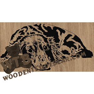 Dog Laying #3 - Advanced | Fretwork Scroll Saw Pattern | Wooden Teddy Bear