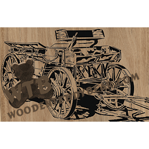 Abandoned Wagon - Advanced | Fretwork Scroll Saw Pattern | Wooden Teddy Bear