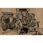 Abandoned Wagon - Advanced | Fretwork Scroll Saw Pattern | Wooden Teddy Bear