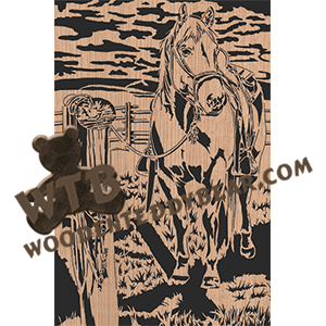 Hitched Horse - Advanced | Fretwork Scroll Saw Pattern | Wooden Teddy Bear