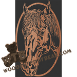 Horse in Oval #20 - Advanced | Fretwork Scroll Saw Pattern | Wooden Teddy Bear