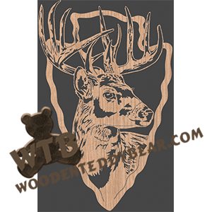 Buck in Arrowhead - Advanced | Fretwork Scroll Saw Pattern | Wooden Teddy Bear