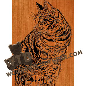 Curious Cat - Advanced | Fretwork Scroll Saw Pattern | Wooden Teddy Bear