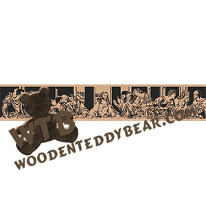 Last Supper - revised - Advanced | Fretwork Scroll Saw Pattern | Wooden Teddy Bear