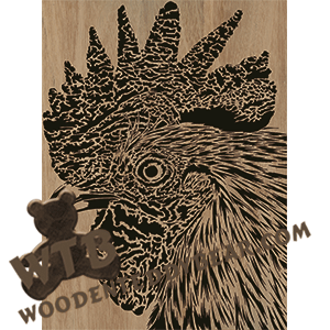 Rooster Head - Advanced | Fretwork Scroll Saw Pattern | Wooden Teddy Bear