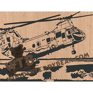 Chinook Helicopter #1 - Advanced | Fretwork Scroll Saw Pattern | Wooden Teddy Bear