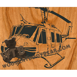 Military Helicopter #1 - Advanced | Fretwork Scroll Saw Pattern | Wooden Teddy Bear