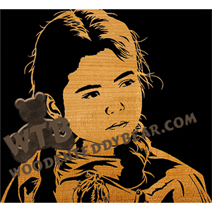 Native American Girl #2 - Advanced | Fretwork Scroll Saw Pattern | Wooden Teddy Bear