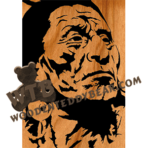 Native American Man #4 - Advanced | Fretwork Scroll Saw Pattern | Wooden Teddy Bear