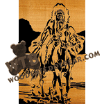 Native American Chief on Horseback - Advanced | Fretwork Scroll Saw Pattern | Wooden Teddy Bear