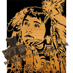 Native American Woman #2 - Advanced | Fretwork Scroll Saw Pattern | Wooden Teddy Bear