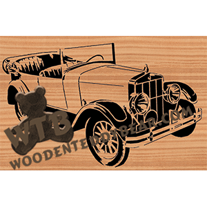 1925 Franklin Series 11-A Tourer - Advanced | Fretwork Scroll Saw Pattern | Wooden Teddy Bear