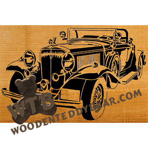 1931 Studebaker President - Advanced | Fretwork Scroll Saw Pattern | Wooden Teddy Bear