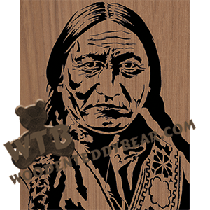 Dakota Chief Sitting Bull #1 - Advanced | Fretwork Scroll Saw Pattern | Wooden Teddy Bear