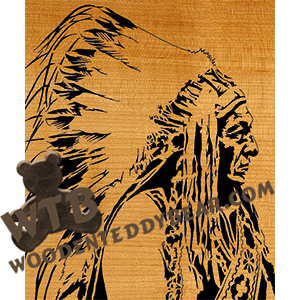 Dakota Chief Sitting Bull #2 - Advanced | Fretwork Scroll Saw Pattern | Wooden Teddy Bear