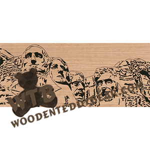 Mt Rushmore Lanscape - Advanced | Fretwork Scroll Saw Pattern | Wooden Teddy Bear