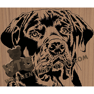 Rottweiler - Advanced | Fretwork Scroll Saw Pattern | Wooden Teddy Bear