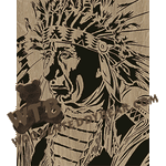 Oglala Chief Red Cloud - Advanced | Fretwork Scroll Saw Pattern | Wooden Teddy Bear