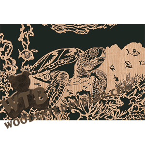 Sea Turtle - Advanced | Fretwork Scroll Saw Pattern | Wooden Teddy Bear