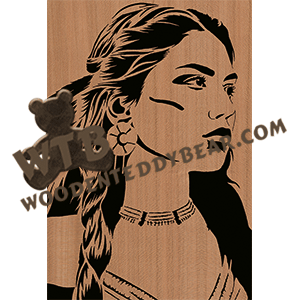 Native American Woman #3 | Fretwork Scroll Saw Pattern | Wooden Teddy ...