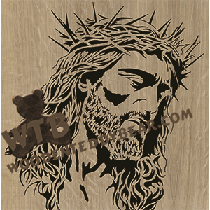 Jesus Crown of Thorns #2 | Fretwork Scroll Saw Pattern | Wooden Teddy Bear