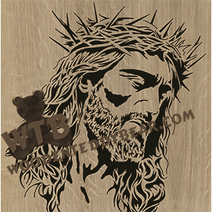 Jesus Crown of Thorns #2 | Fretwork Scroll Saw Pattern | Wooden Teddy ...