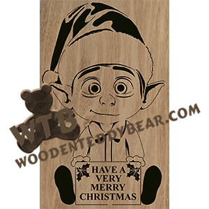 Santa's Elf | Fretwork Scroll Saw Pattern | Wooden Teddy Bear