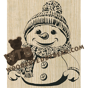 Snowman | Fretwork Scroll Saw Pattern | Wooden Teddy Bear