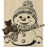 Snowman | Fretwork Scroll Saw Pattern | Wooden Teddy Bear