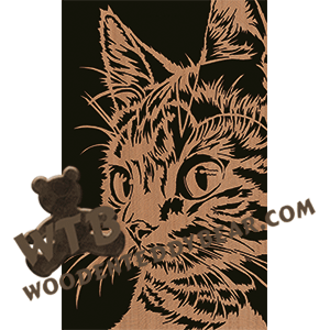 Cat Profile | Fretwork Scroll Saw Pattern | Wooden Teddy Bear