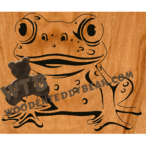 Frog Cartoon Style | Fretwork Scroll Saw Pattern | Wooden Teddy Bear