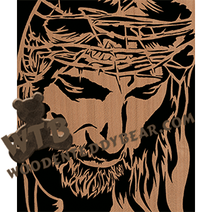 Jesus Crown of Thorns | Fretwork Scroll Saw Pattern | Wooden Teddy Bear