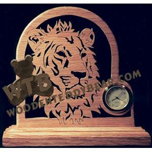 Lion Clock scroll saw pattern | The Wooden Teddy Bear