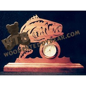 Big Bass Clock scroll saw pattern | The Wooden Teddy Bear