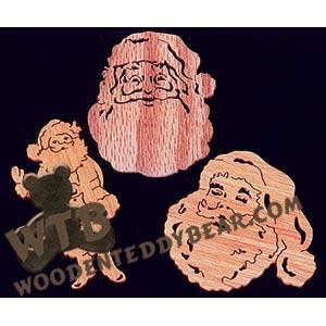 Santa Ornaments scroll saw pattern | The Wooden Teddy Bear