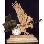 Bald Eagle Clock scroll saw pattern | The Wooden Teddy Bear