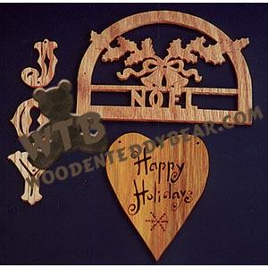 Christmas Message Ornaments scroll saw pattern | The Wooden Teddy Bear