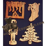 Christmas Scene Ornaments scroll saw pattern | The Wooden Teddy Bear