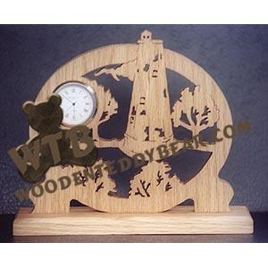 Bald Head Island, NC Lighthouse Clock scroll saw pattern | The Wooden Teddy Bear