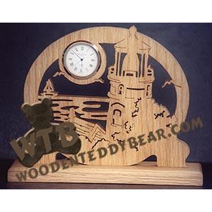 Heceta Head, OR Lighthouse Clock scroll saw pattern | The Wooden Teddy Bear