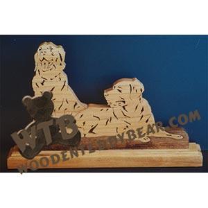 Golden Retrievers scroll saw pattern | The Wooden Teddy Bear