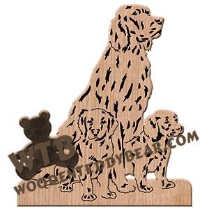 English Setter & Pups scroll saw pattern | The Wooden Teddy Bear