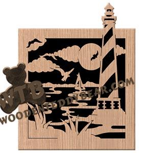 Cape Hatteras Wall Plaque scroll saw pattern | The Wooden Teddy Bear