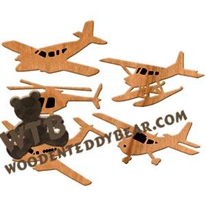 Airplane Ornaments scroll saw pattern | The Wooden Teddy Bear