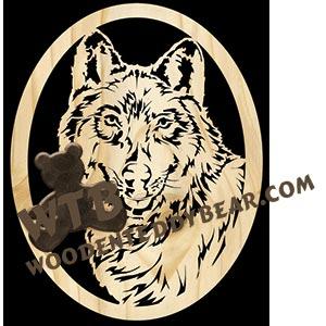 Wolf Oval | Fretwork Scroll Saw Pattern