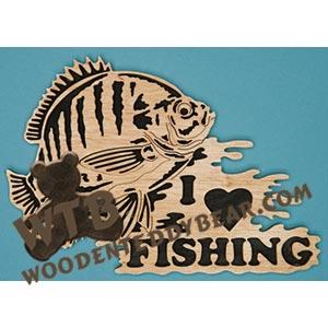 I Love Fishing - Bluegill | Fretwork Scroll Saw Pattern