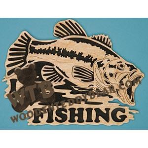 I Love Fishing - Largemouth Bass | Fretwork Scroll Saw Pattern