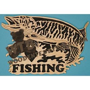 I Love Fishing - Muskie | Fretwork Scroll Saw Pattern